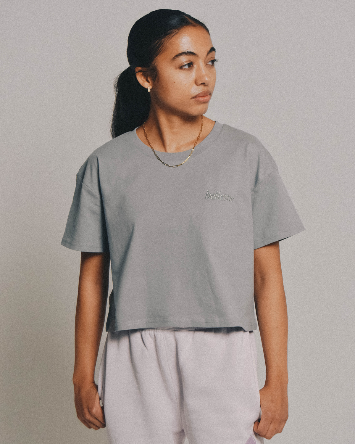 Signatures Crop Tee - Womens Storm