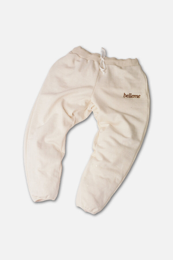 Belleme Script Sweatpants [cream]